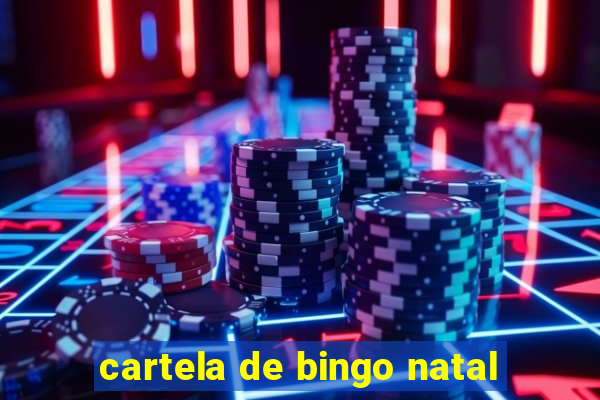 cartela de bingo natal